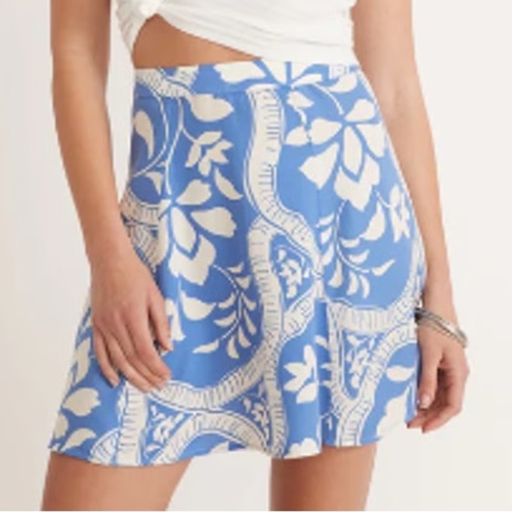 Marine Layer Bonnie mini skirt Blue and white A-Line Skirt 2 NWT